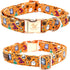 Elegant little tail Dog Collar, Fall Dog Collar Pumpkin Holiday Pet Collar Dog Halloween Dog Bow Collar Pet Durable Adjustable Girl Boy Dog Collar...