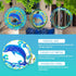 Wind Spinners Dolphint Gifts for Men Women-12 Inch 3D Stainless Hanging Garden Decor Metal Wind Sculptures for Spinner Sea Wave Outside Garden Win...
