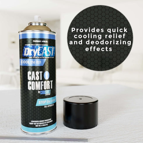 Cast Comfort Itching and Odor Relief Spray - Cools and Relieves Itchy Cast While Cleaning and Preventing Smell- Blue...
