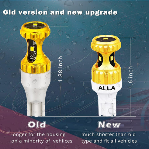 Alla Lighting 3000lm ZES 912 921 LED Reverse Lights Bulbs Xtreme Super Bright 12V SMD T10 T15 906 W16W LED Back-Up Light, 6000K Xenon White...