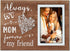 Buecasa Mom Gifts from Daughter and Son - Mother Birthday Picture Frame String Heart in Grainwood 4x6 Inches - Always My Mom Forever My Friend...