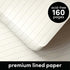 PAPERAGE Lined Spiral Journal Notebook, (Olive Green), 160 Pages, Medium 5.5 inches x 8 inches - 100 GSM Thick Paper, Hardcover, Double-Wire Spira...