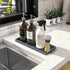 2PCS Bathroom Vanity Tray, 10'' Silicone Bathroom Counter Tray, Flexible Shatterproof Kitchen Sink Tray for Soap Dispenser, Rectangle Countertop V...