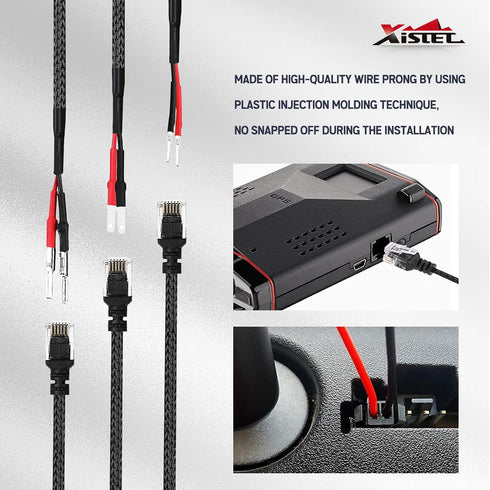 Xislet 16.5" Radar Detector Hardwire Power Cord Mirror Wire Plug Tap Compatible with Escort Valentine One Uniden Beltronics with Inline Fuse Mount...