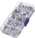 Pangda 80 Sets Chicago Screw Leather Rivets Assorted Kit Chicago Binding Screws 5 Sizes Metal Round Cross Head Stud Screw Post Nail Rivet Button f...