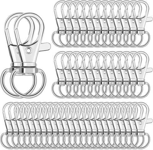 anezus 100Pcs Key Chain Clip Hooks Swivel Lanyard Snap Hook Keychain Hooks for Lanyard Key Rings Crafting...