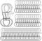 anezus 100Pcs Key Chain Clip Hooks Swivel Lanyard Snap Hook Keychain Hooks for Lanyard Key Rings Crafting...