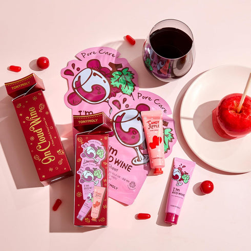 TONYMOLY On Cloud Wine Red Wine Skincare Set...