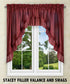 Ellis Curtain Stacey Sheer 56-by-30 Inch Tailored Tier Pair Curtains, Merlot, 56x30...