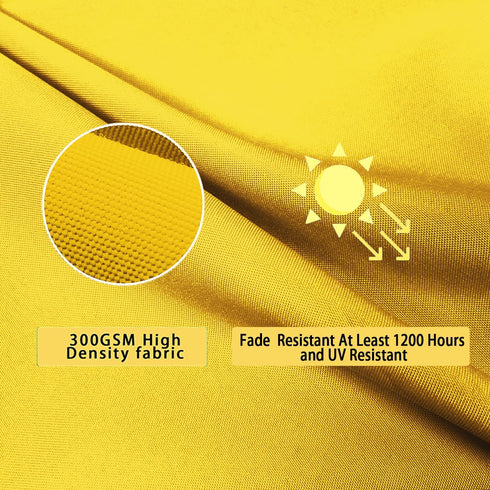 All Smiles Outdoor Waterproof Throw Pillow Covers 18x18 Set of 2 Yellow Decorative Patio Tent Bed Sofa Living Room Furniture Sunbrella Cushion Cas...