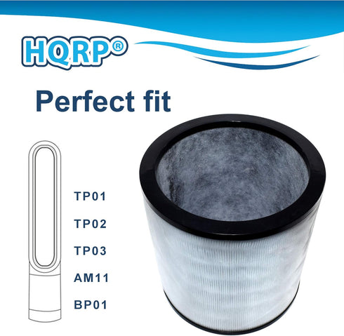 HQRP HEPA Filter compatible with Dyson Pure Cool Link TP02 TP03, Pure Cool TP01 AM11 Tower, Pure Cool Me BP01 Personal Fan, replacement for 968126...