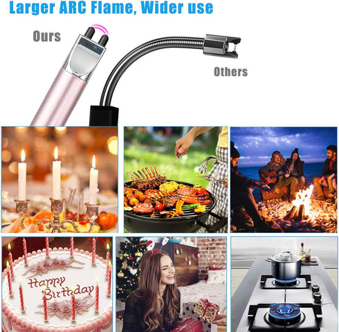 Electric USB Rechargeable Lighter Arc Long Lighter Flameless...