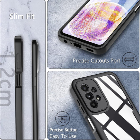 Hensinple Samsung Galaxy A23 5G Case,Galaxy A23 5G Phone Case with Screen Protector, Rugged Protective 360° Full-Body Shockproof Heavy Duty Soft F...