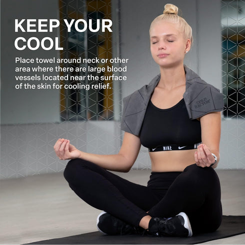 Cooling Neck Towel-Chill Pad Lasts 5 Hours Premium PVA Cooling Towel for Neck and Face-UPF 50+(Gray)...