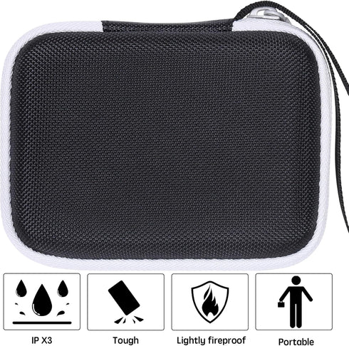 co2CREA Hard Case Compatible with Bushnell Golf Wingman Mini GPS Speaker (Black/Silver)...