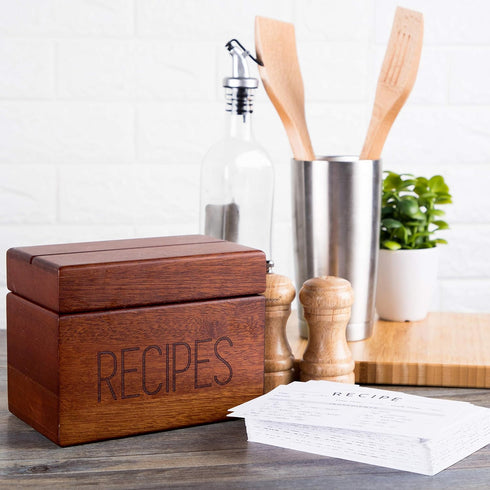 Modern Recipe Cards (Set of 60) - 4x6” Double Sided Premium Thick Card Stock w/Bonus Measuring Chart and PVC Card Protector (4 x 6 inches)...