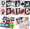 2 PCS Black and White High Contrast Baby Toys 0-6 Months Soft Crinkle Book for Early Education Montessori Sensory Toys for Newborn Brain Developme...
