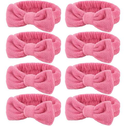 Ondder 8 Pcs Spa Headband Makeup Headband Fuzzy Skincare Headbands Terry Cloth Face Wash Headband Head Band for Skin Care Make Up Headbands for Wo...