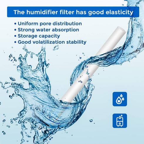 40 Pieces Humidifier Filter Cotton Refill Travel Mini Humidifier Filters Sticks Car Humidifier Replacement Parts for Portable Personal USB Powered...