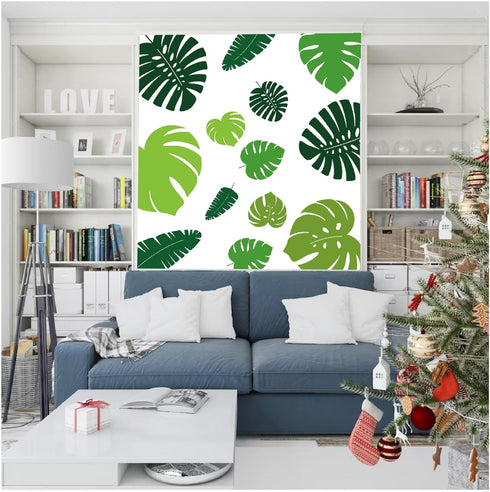 Large Tropical Leaf Stencils for Painting on Wood Wall Reusable Leaves Fern Palm Stencils for Crafts Canvas Furniture Wall Drawing Card Making Pat...