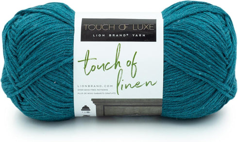 Lion Brand Yarn Touch of Linen Yarn, Peacock...
