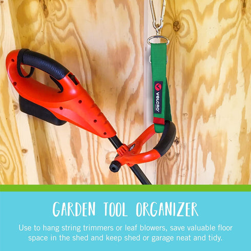VELCRO Brand VEL-30890-USA Easy Hang Garden Shed Storage Straps | Holds 250 Pounds | Organize Outdoor Power Tools, Leaf Blowers | Keep Hedge Trimm...