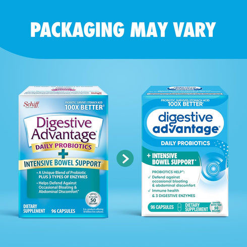 Digestive Advantage Intensive Bowel Support Probiotics Supplement, 96 Count...