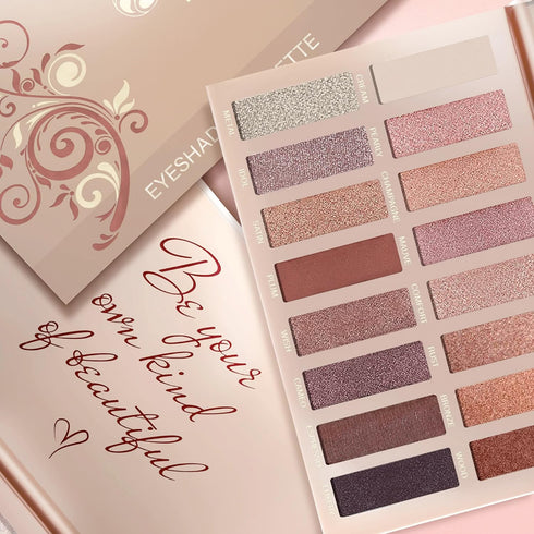 Lamora Eyeshadow Palette Makeup - Eye Makeup Palette with 16 Highly Pigmented Matte & Shimmer Shades - Vegan & Blendable...