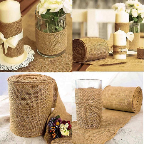 Burlap Ribbon Roll Natural Jute 10 Yards for Wedding Decoration DIY Craft,3 inch by CCINEE...