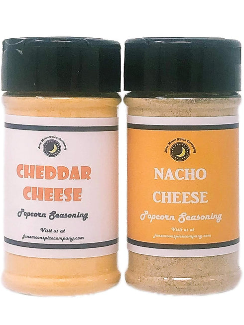 CHEDDAR Lovers' Popcorn Seasoning | Variety 2 Pack | Nacho Cheddar | Cheddar Cheese | Crafted in Small Batches | Premium | The Perfect Pair for Po...