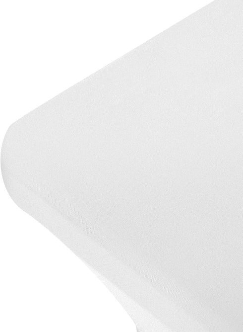 Peomeise 4FT Spandex Table Cover Rectangular Stretch Spandex Tablecloth (White,4FT)...