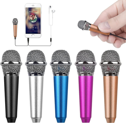Mini Portable Vocal/Instrument Microphone for Voice Video Recording Singing,Vlogging, Podcasting, Tiny Microphone for iPhone Android Phone Compute...