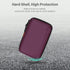 GLCON Deep Purple Carrying Case Hard Storage Case Electronics Organizer Tech Pouch for Hard Drive, Power Bank, Cell Phone, Charger Enclosure - Por...