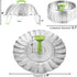 Consevisen Vegetable Steamer Basket for Cooking Food, Stainless Steel Veggie Steam Basket for Pot, Folding Expandable Steaming Insert with Extenda...