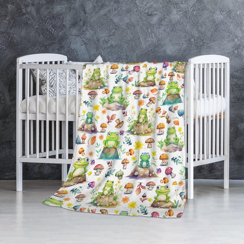 Cute Frog Baby Blanket Gifts Super Soft Swaddle Newborn Cozy Baby Receiving Blanket Stroller Throw Blanket for Crib 40x30 for Baby/Puppy...