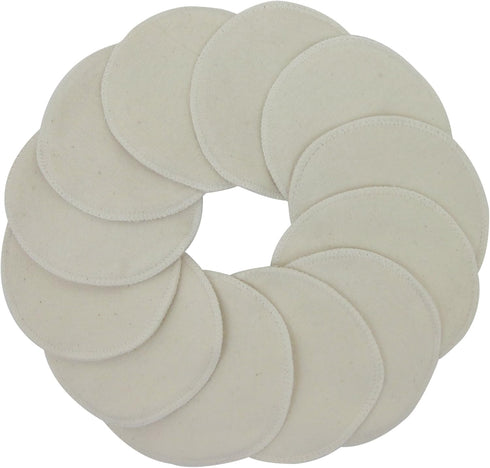 TL Care Nursing Pads Made with Organic Cotton - Soft, Breathable, Absorbent & Washable, Natural Color, 12 Count...