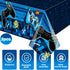 Video Game Rectangular Tablecloth, 3 Pcs Blue PE Plastic Disposable, 54'' x 108'', for Boys Gamer Birthday Party Decorations...