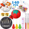 140 Pieces Sewing Tool Set Including Tomato Pin Cushion, Pumpkin Wrist Cushion, Glass Ball Head Pins, Self Threading Needle Gourd Shaped Needle Th...