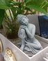 Fish Tank Decorations Set, Aquarium Buddha Statue Decorations and Aquarium Artificial Plastic Plants Set, Betta Fish Tank Accessories Aquarium Pla...