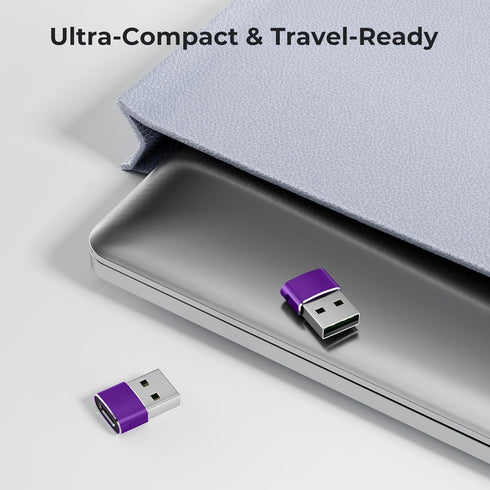 Basesailor USB to USB C Adapter 2 Pack,Type C Female to A Male Power Adapter for iPhone 15 14 13 12 Mini Pro Max,Airpods,iPad Air 4 5,Samsung Gala...