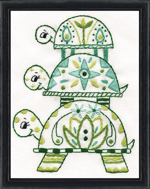 Design Works Crafts Turtle Pile-up Counted Cross Stitch Kit, White, by The Yard......