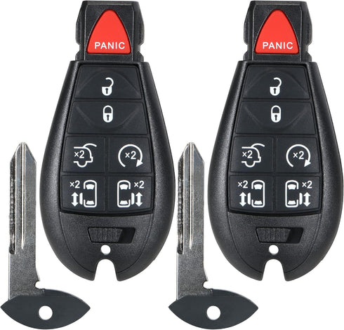 Keyless Remote Smart Key Fob Replacement Fit for Chrysler Town and Country 2008-2016, Dodge Grand Caravan 2008-2020, M3N5WY783X, IYZ-C01C Part # 2...