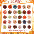 Sanwuta 30 Pcs Fall Dog Collar Flowers Bulk Thanksgiving Pet Flower Collar Bow Ties Holiday Dog Accessories Slides Attachment Decorations for Smal...