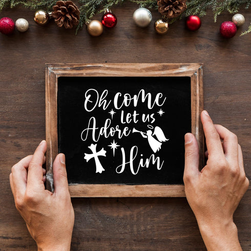 11pcs Christmas Nativity Scene Stencils, Reusable Jesus Stencil, Oh Holy Night, Wish Men Still Seek Hime DIY Drawing Template for Painting On Wood...