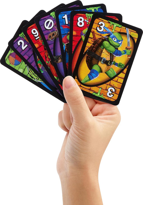 Mattel Games UNO Teenage Mutant Ninja Turtles Mutant Mayhem Card Game for Family Night, Travel & Camping...