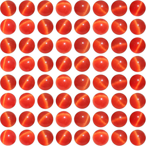 105pcs Red Cat Eye Stone Beads 10mm Round Crystal Loose Bead for Jewelry Making DIY Bracelets Necklace Accessories...