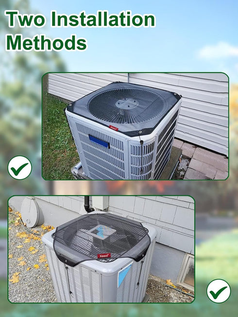 Air Conditioner Cover, Universal AC Cover for Outside Unit, Mesh Air Conditioner Covers for Outside Defender Outdoor, All Season Protection (36" x...