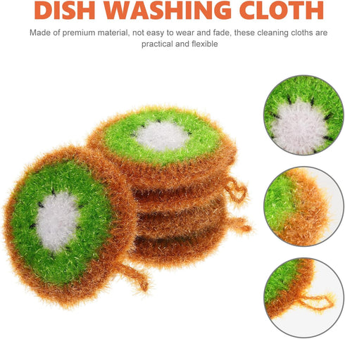CALLARON 5Pcs Dishwashing Pad Acrylic Dish Towel Scrubbing Dish Sponge Pot Cleaning Sponges Kitchen Cleaning Vegetable Scrubber Dishwashing Scrubb...