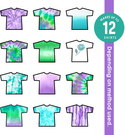 S.E.I. Spring Tie Dye Kit 3 Pack: Pre-Mixed Spray Tie Dye Kit, Easy-to-Use, Non-Toxic Fabric Dye in Aqua, Lavender, and Lettuce, Shake and Spray...