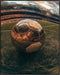 Posterizer 1 pcs-golden soccer football ball through fish eye lens-Sports & Hobby Art Gifts for sports fans Decor for Home & Office- unframed wall...
